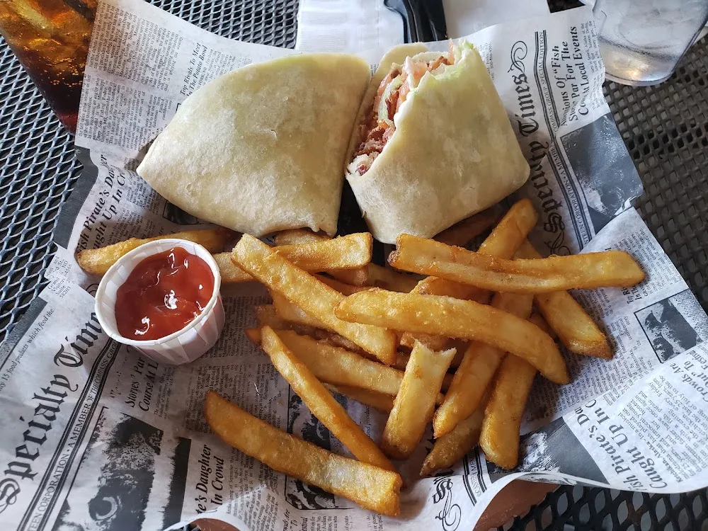 blt Wrap with French Fries