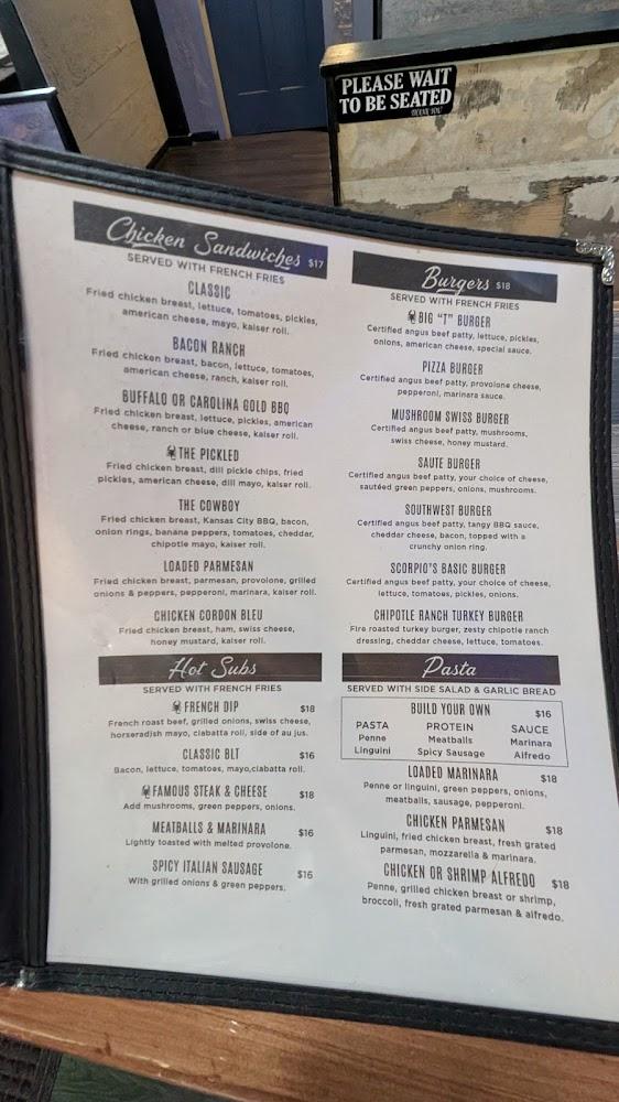 Scorpio's Pizzaria & Sports Pub Menu image 4