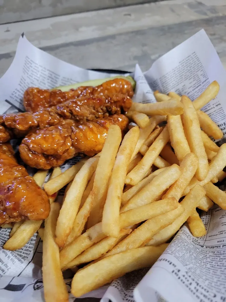 Sweet Chili Chicken Tenders and Fries